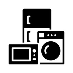 Vector solid black icon for Residential equipment
