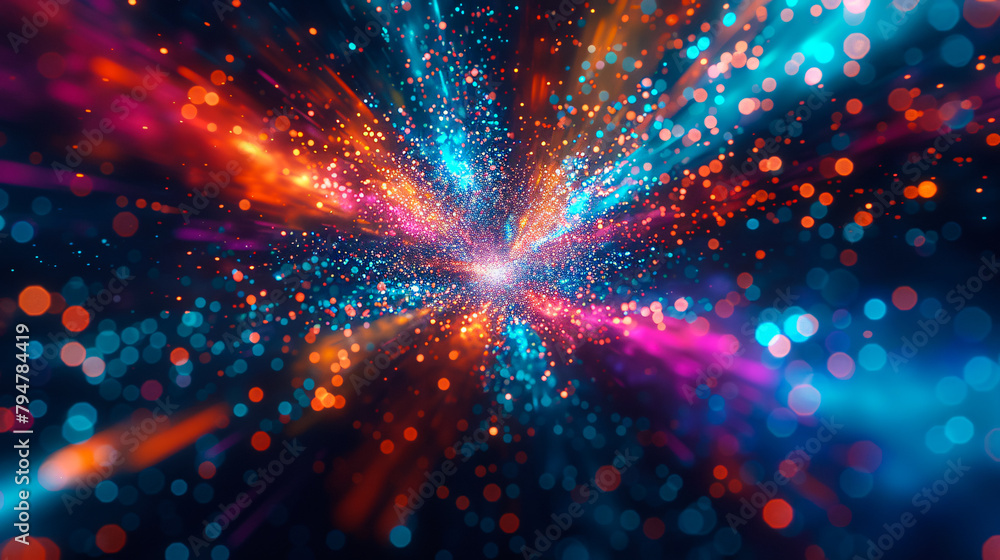 Wall mural hypnotic space vortex in abstract art. depicting the energy and mystery of the cosmos and universe