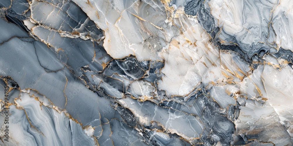 Poster marble texture with intricate patterns and gold veins.