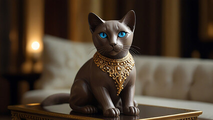 siamese cat on the table