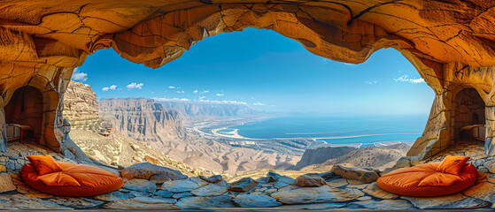 Masada Rock Fortress by the Dead Sea, Israel, Historic Travel and Adventure