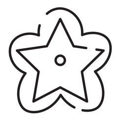 Cerebration Chinese Flower Line Icon