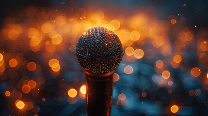 Microphone on the Concert Stage.