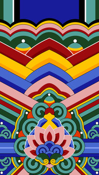 
This is an illustration of Dancheong, a traditional Korean pattern.