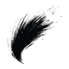 Grunge Black brush stroke isolated on background. Paint brush stroke vector for ink paint, grunge design element, watercolor design, dirty texture. Trendy brush stroke, vector illustration
