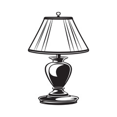 Table Lamp Image vector,  Isolated on white background