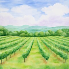 Fototapeta premium vineyard, lush vineyard