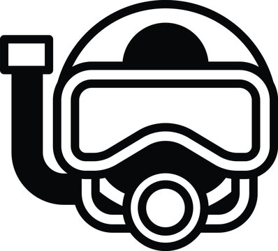 recommend clip art: a diving mask with a black hose attached to it
