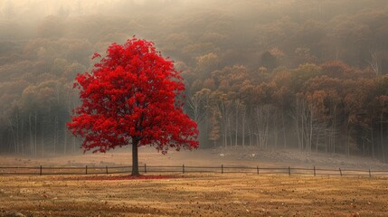 Red maple during the fall season