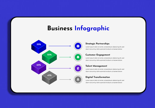 3d Business Infographic Layout