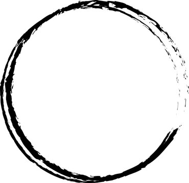 circle geometric line brush stoke shape