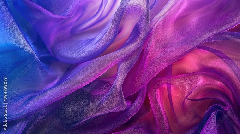 Poster swaying fabric in a background abstract effect