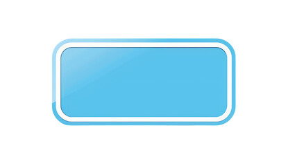 Light blue rectangular button on a white background
