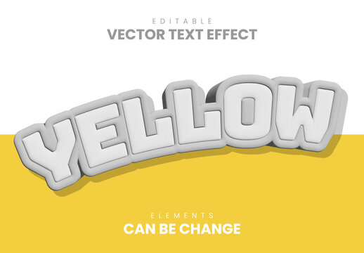 Yellow Text Effect Design