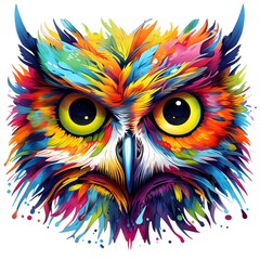 Psychedelic Owl Eyes: Hypnotic and colorful owl eyes with a psychedelic touch