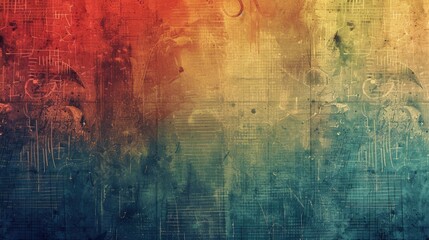 Fototapeta premium A grunge-style background with distressed textures and LGBTQ symbols. 