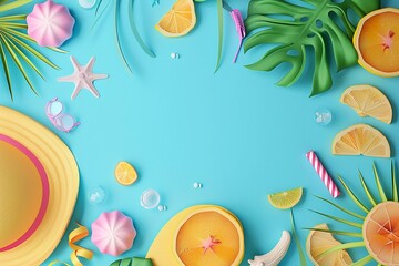 Vibrant summer bliss, Colorful banner designs.