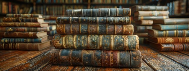 Neural network analyzing historical texts, library, ancient books and tablets. Hyperdetailed. Photorealistic. HD. super detailed