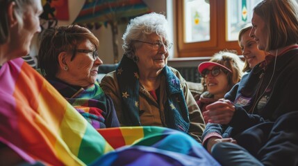 LGBTQ elders sharing stories and wisdom with younger generations.