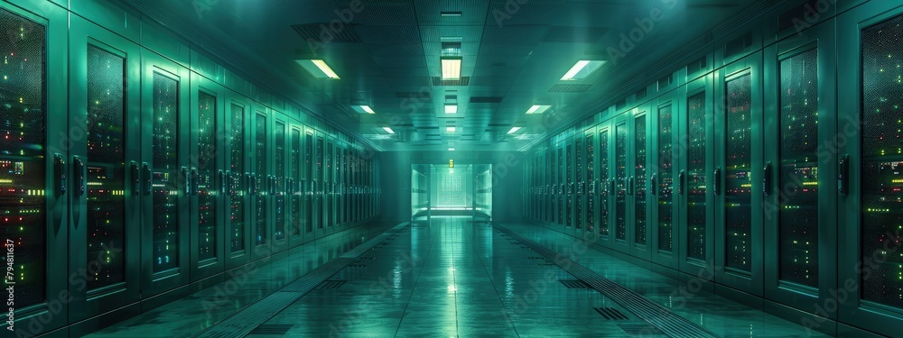 Poster secure shell access to servers in a network room. hyperdetailed. photorealistic. hd. super detailed