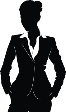 silhouette of a business woman