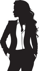 silhouette of a business woman