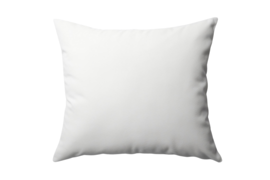 Blank pillow isolated on white background. Empty cushion for your design