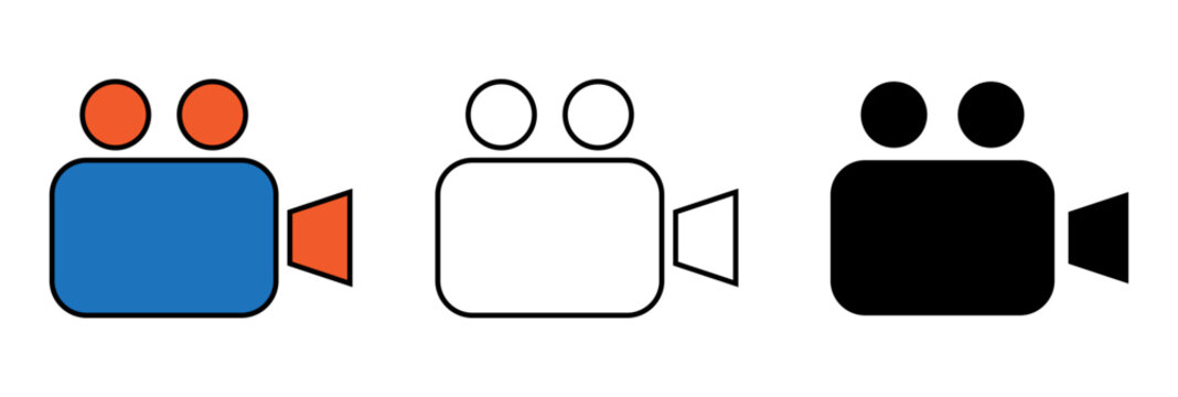 video camera icon vector. video icon vector illustration Free Vector