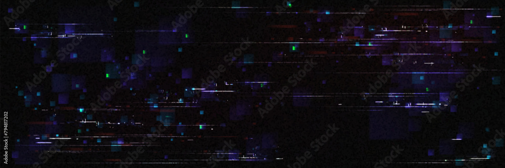 Poster glitch game effect tv screen with pixel texture background. vhs digital pattern with retro televisio