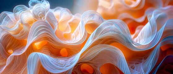 Dynamic Fractal Smoke Pattern, Abstract Background, Artistic Design and Color Flow Concept