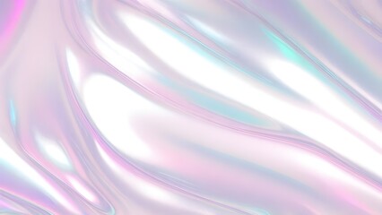 Fototapeta premium Holographic background seamless trendy iridescent light foil texture. Soft holographic pastel unicorn marble background pattern. Modern pearlescent blurry abstract swirl illustration.
