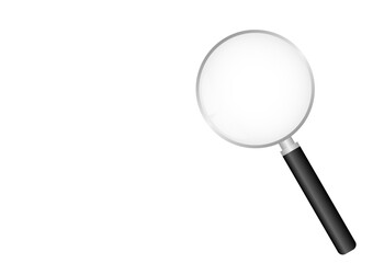 Magnifying Glass. Vector Illustration Isolated on White Background. 