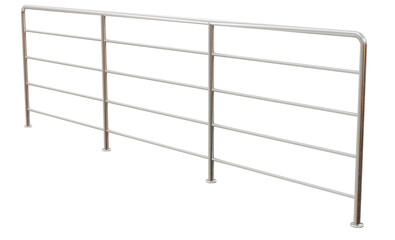 Durable Stainless Steel Rail: 3D render features a polished stainless steel handrail (transparent background) - a strong and stylish choice for architectural projects.