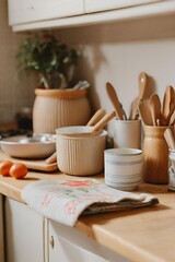 Fototapeta na wymiar kitchen utensils on the table