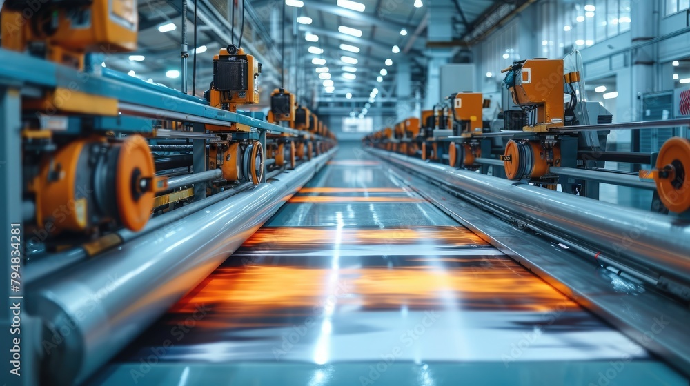 Poster Printing industry taking help of artificial intelligence, printing machines working automatically with the help of ai, printing industry machine, printing sector. Generative AI.