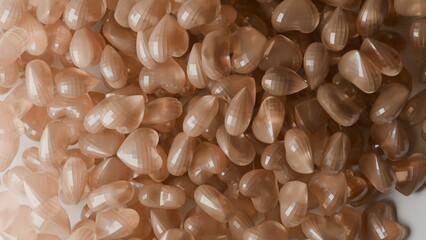 coloured glass hearts 3d render made in blender