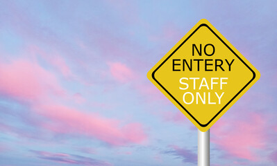 Naklejka premium No entry sign on white background