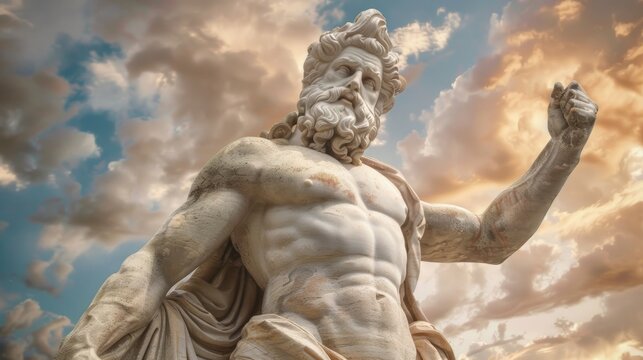 Greek religion and mythology, who rules as king of the gods on Mount Olympus. His name is cognate with the first syllable of his Roman equivalent Jupiter.