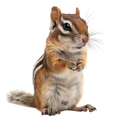 Fototapeta premium Chipmunk isolated on isolated transparent background