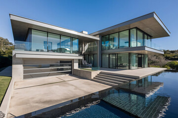 Fototapeta premium modern house with pool