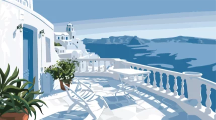 Fototapeten White architecture in Santorini island Greece. Beautiful © Nobel