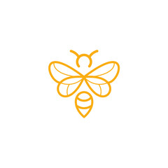 honey bee logo design vector illustration	
