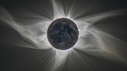 Eclipse: A photo of a total solar eclipse, with the sun's corona visible around the moon's silhouette