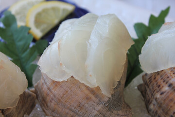 fresh sashimi on a plate