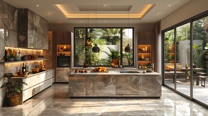 Contemporary Arabic Style Kitchen Interior Design Ai Image