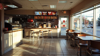 Restaurante fast food vacío