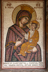 Orthodox icon in an aisle of the Monastery of Saint Thekla the Healer, Cyprus 