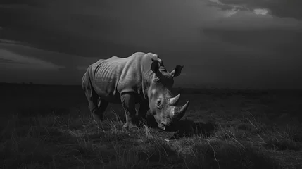 Foto op Canvas Rhino background HD for wallpaper © Leli
