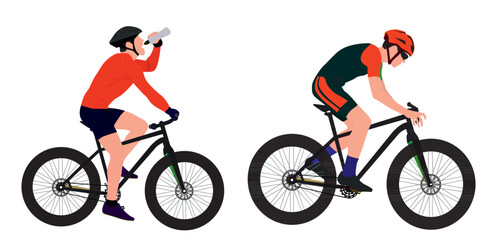 Obraz premium Racing cyclist vector flat minimalistic isolated illustration