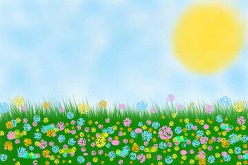 Obraz premium Flower field Background , Environment Abstarct 